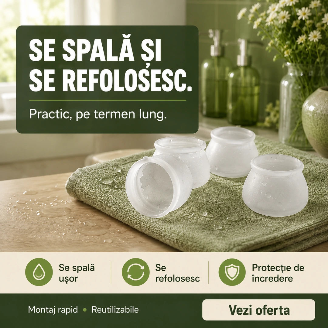 Protectii din silicon pentru picioarele mobilierului
