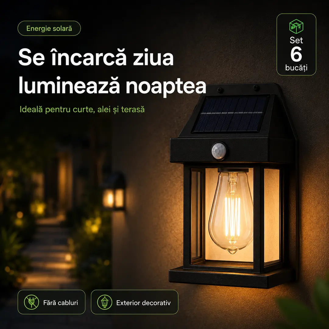 SET 6 LAMPI SOLARE LED RETRO