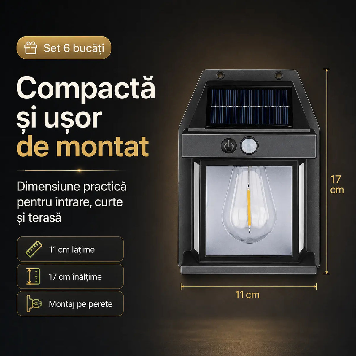 SET 6 LAMPI SOLARE LED RETRO