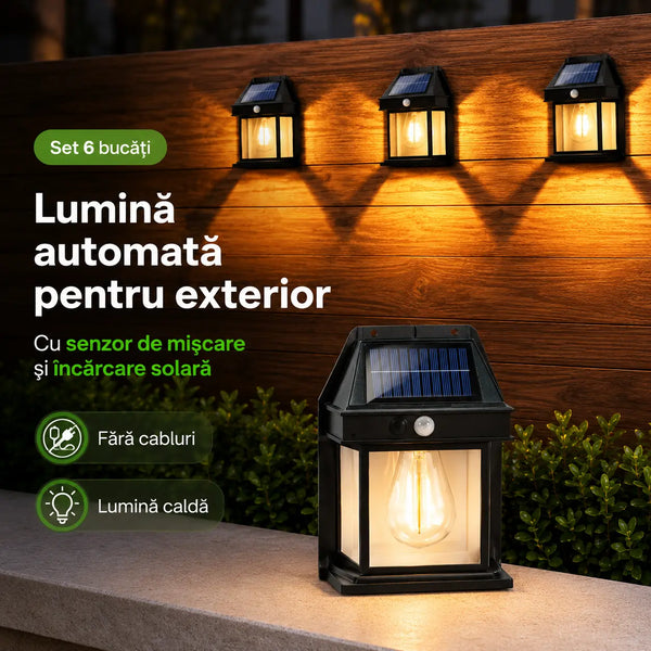 SET 6 LAMPI SOLARE LED RETRO