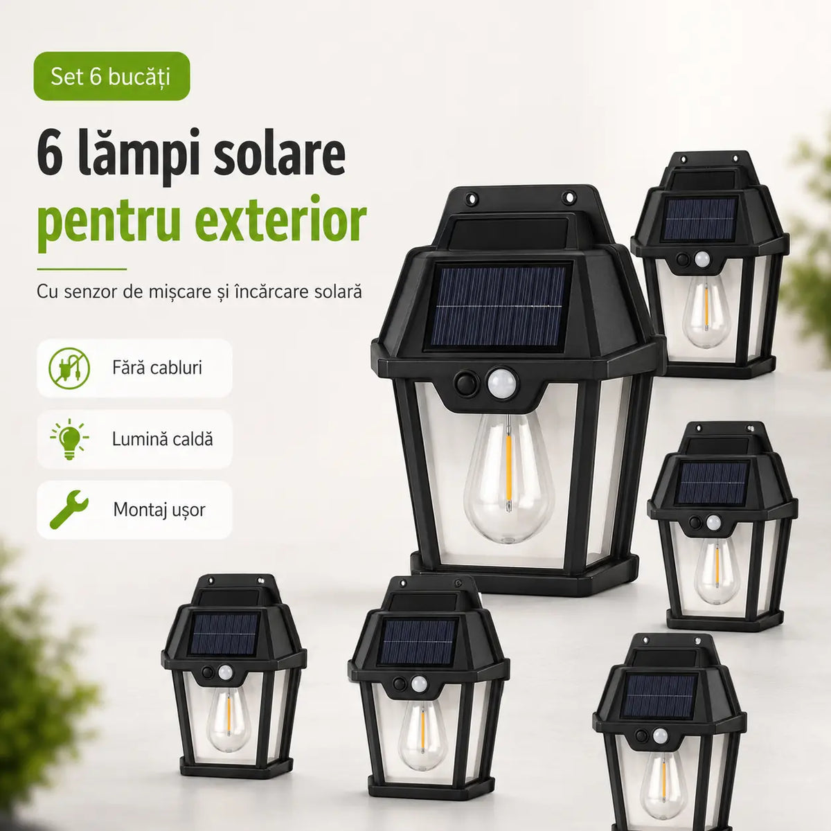 SET 6 LAMPI SOLARE LED RETRO